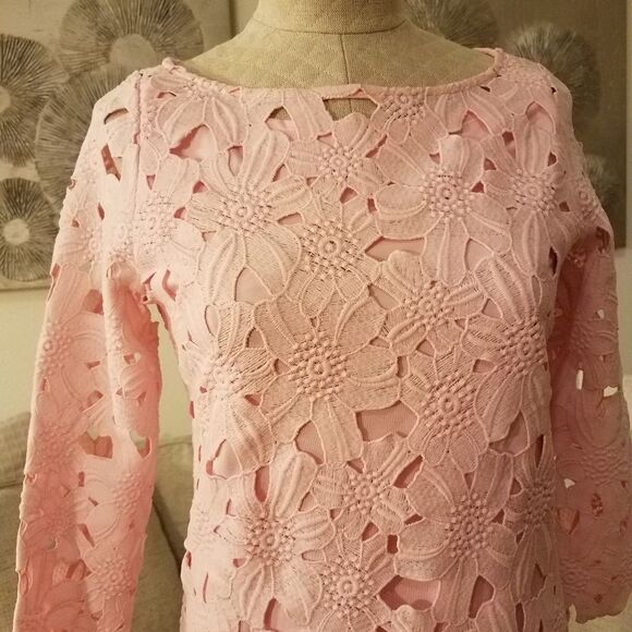 Felicity & Coco Belza Floral Lace Shift Dress XS - Picture 5 of 11